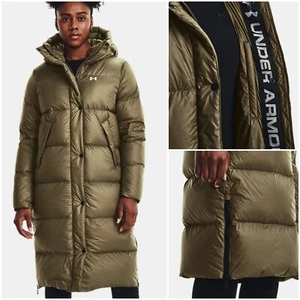 UNDER ARMOUR Women UA 650 Duck Down Puffer Parka Outpost Size S (Fit M) NEW $350 - Picture 1 of 16
