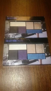 2 NIB Maybelline Makeup The City Mini Eyeshadow Palette Concrete Runway Blue - Picture 1 of 3