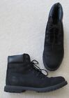 Timberland Boot Womens 6" Premium Black Leather Nubuck 9.5M 8658A Waterproof