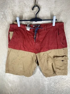ELEMENT Casual Drawstring Shorts Pants Size 36 Mens Red Brown - Picture 1 of 11