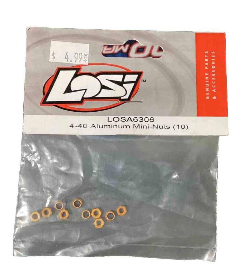 Losi 4-40 Aluminum Mini-Nuts (10) LOSA6306 - Image 1 of 1