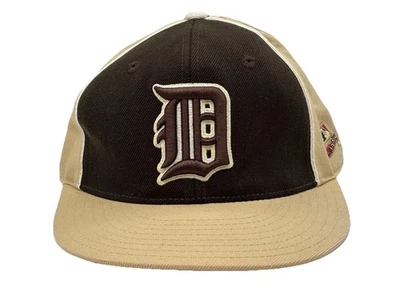 底特律老虎队美国职棒大联盟库珀斯敦系列帽子 7 1/4 经典米色棕色 — 第 1/4 张图片
