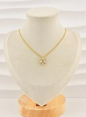 New Genuine Pandora Shine Gold Sparkling Herbarium Cluster Necklace 362387C01-45 - Image 1 of 4