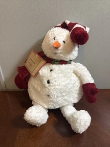 Vintage Gund Vintage Eddie Bauer Schneemann Plüsch Puppe Mütze Schal nicht mehr produziert - Bild 1 von 9