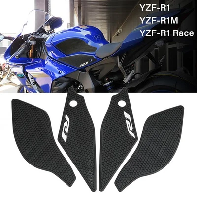 YZF-R1 Race Fuel Tank Pads For Yamaha YZF-R1 YZF R1M Rubber Sticker Decals - Image 1 of 4