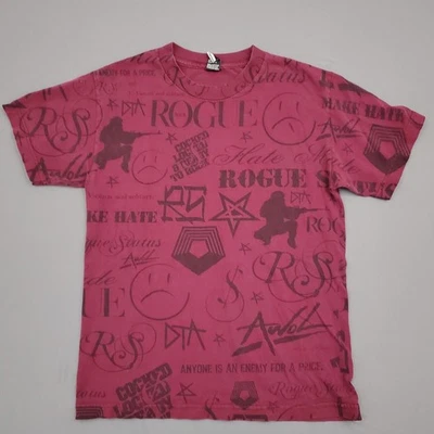 Camisa DE COLECCIÓN Rogue Status Para Hombres Pequeña S Manga Corta DTA AWOL Rob Dyerdek Roja * Foto 1 de 4