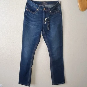 NWT DG2 by Diane Gilman Blue Denim Straight Cut High Rise Jeans Women 10 - Picture 1 of 6
