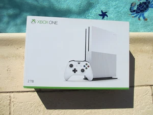 Console, Stand, Box ONLY Microsoft Xbox One S Launch Edition 2TB White NoCORDS - Picture 1 of 6