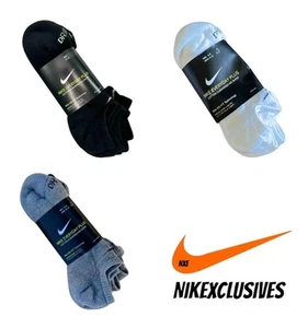Nike Dri-Fit Everyday Plus Cotton Cushioned No-Show Socks 3-Pack NWT - Picture 1 of 55