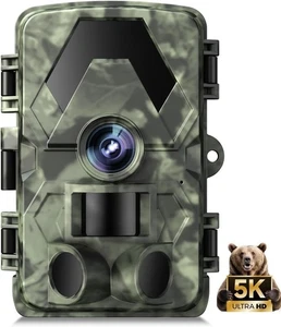 Wildlife Camera, 5K 60MP Trail Cameras w/115ft 150 Wide-Angle, 0.05s Trigger Spe - Picture 1 of 14