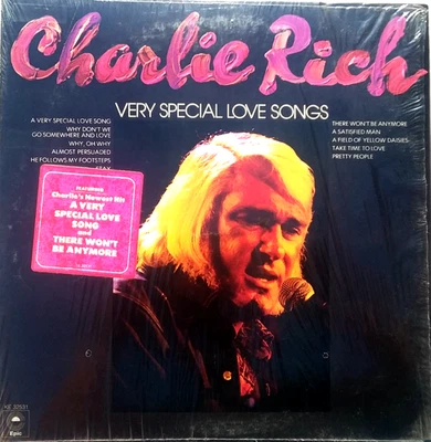 CHARLIE RICH - Very Special Love Songs -Vinyl LP 1974 Epic ORIG  SHRINK & HYPE - Image 1 of 4