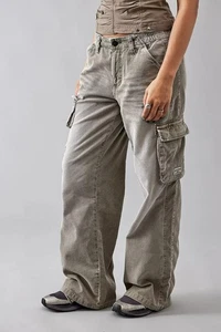 Pantalones de Pana BDG Jeans Light Sand Cyber Y2K Carga S Pequeños *NUEVOS £69 - Imagen 1 de 7