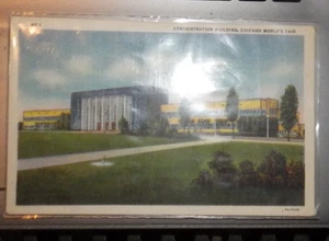 VTG POSTCARD ADMINISTRATION BUILDING CHICAGO ILLINOIS WORLD'S FAIR UNUSED 1933 - Picture 1 of 2