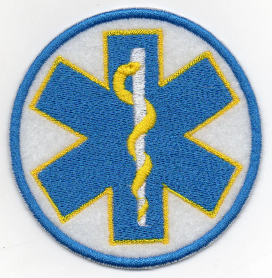PATCH RICAMO TOPPA 118 CROCE SANITARIA ESCULAPIO AMBULANZA TUTA DIVISA