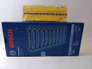 BOSCH COMBINATION WRENCH RATCHET TYPE 10 SIZE SET (8~19mm) 1600A016BU - Picture 1 of 7