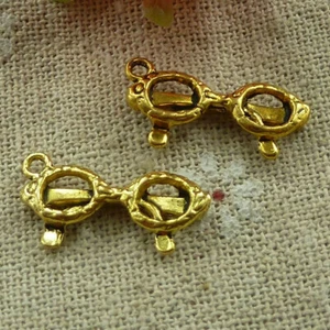 Envío Gratis 200 piezas Dijes Gafas Oro Antiguo 22x11mm L-2574 - Imagen 1 de 4