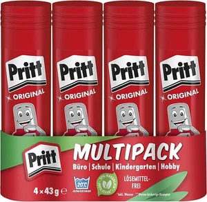 Pritt Klebestift Multipack Bastelkleber Schulkleber Klebstoff Bürokleber 4x43g - Bild 1 von 7