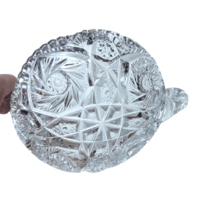 Elegante cuenco de vidrio vintage con corte de cristal Anchor Hocking Foto 1 de 4