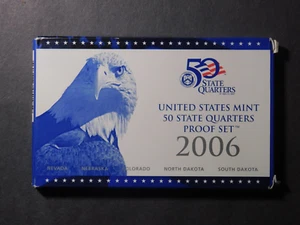 2006-S US Mint 50 States Quarters Proof Set W/Box and COA - Picture 1 of 9