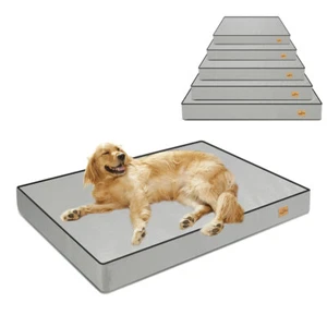 5-Size Comfy Dog Bed Cage Crate Mat Chew Resistant Foam Mattress Washable Cover - Picture 1 of 22