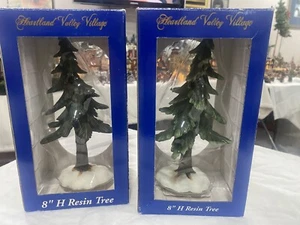 Menge 2 Heartland Valley Village 8" Harz Bäume - Bild 1 von 1