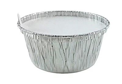 HANDI-FOIL OF AMERICA 4 oz. Disposable Aluminum Foil Cup w/Lid 200 Sets Utility/Muffin/Cupcake/Ramekin