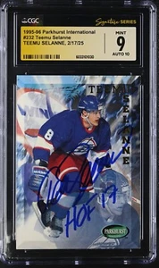 Teemu Selanne Signed 1995-96 Parkhurst #232 CGC 9 JSA 10 Auto Signature Series* - Picture 1 of 2