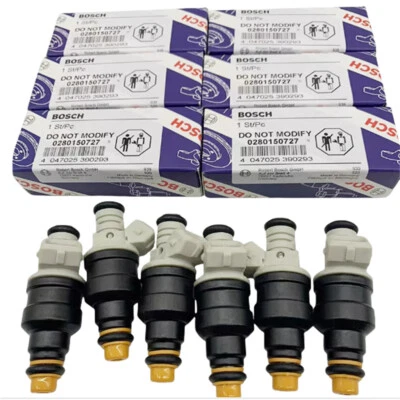 6X Inyectores de combustible OEM nuevos para Bosch 1986-1989 Ford Ranger 2,9 L V6 0280150727 Foto 1 de 4