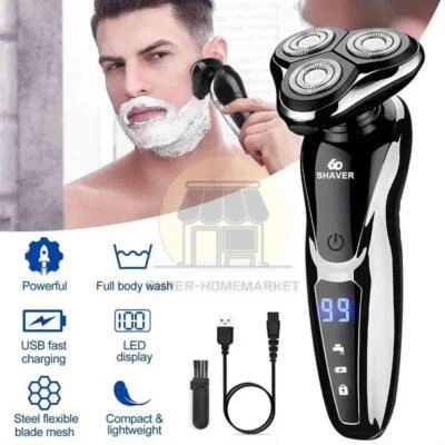 Electric Shaver Beard Shaving Men Wet/Dry Trimmer Rotary Razor USB Rechargeable - Image 1 of 4