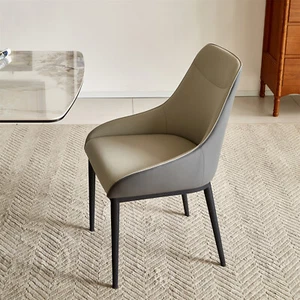 Set of 2 Dining Chairs PU Leather Upholstered Chair Kitchen Dining Room Chairs - Picture 1 of 9