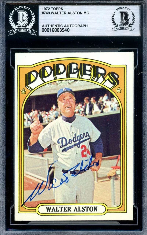 Подписанный автограф Уолтера Олстона Беккета из BAS 1972 Topps - Изображение 1 из 2