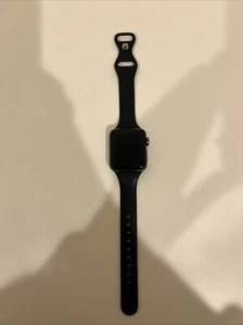 Apple Watch Series 3 38mm Space Gray Aluminum Case with White Sport Band... - Picture 1 of 3