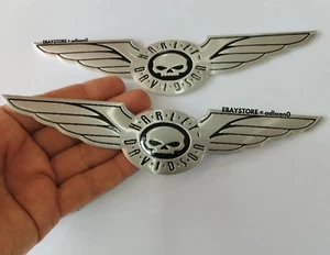 FLEXIBLE harley davidson emblem 2pc tank softail dyna roadking streetglide - Picture 1 of 6