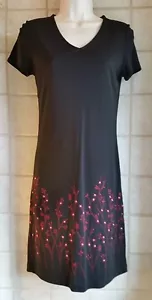 Women's Sz XS X-SMALL CASUAL CORNER BLACK Classy Cocktail Summer Light Dress - Picture 1 of 8