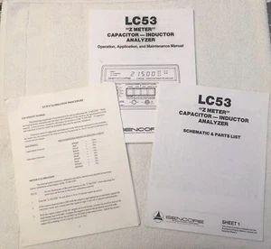 Sencore LC53 Benutzerhandbuch, Schaltplan, Teileliste & Kalibrierungsverfahren, ALLE 4 - Bild 1 von 4