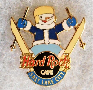 HARD ROCK CAFE SALT LAKE CITY SKIING SNOWMAN PIN # 8083 - Picture 1 of 1