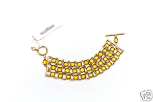 Liz Claiborne Realities Goldtone Toggle Bracelet 7" New Msrp $45.00 - Picture 1 of 2