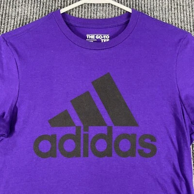Camisa Adidas Para Mujer Pequeña Púrpura Manga Corta Activa Informal Ligera Go-To Foto 1 de 4