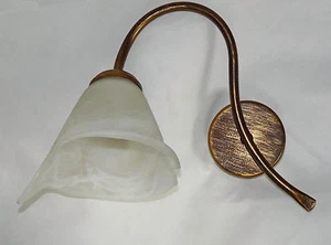 Applique lampada parete antico ferro battuto led vetro cristallo rustico art.658 - Picture 1 of 2