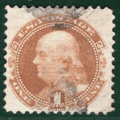 USA Classic Stamp Scott.112 1c Buff (1869) *CLEAR PROFILE* Used Cat $140 YOG37 - Image 1 of 4