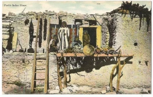 Postal AZ Arizona casi nueva Nuevo México 1910, hogar indio pueblo - Imagen 1 de 2