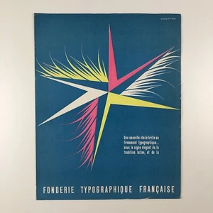 Type specimen Fonderie Typographique Français ‘PARIS’ typeface 1953 Crous Vidal - Picture 1 of 5