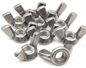 (10) 1/2-13 Coarse Thread Wing/Thumb Nut Stainless Steel Nuts 1/2x13 Vintage NOS - Picture 1 of 2