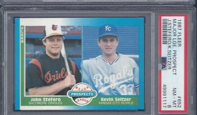 1987 Fleer John Stefero Kevin Seitzer #652 PSA 8 NM-MINT LOOKS BETTER ROOKIE - Image 1 of 2