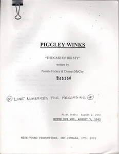 Piggley Winks - Original Recording Script The Case of the Big Sty (2002) 30 Seiten - Bild 1 von 7