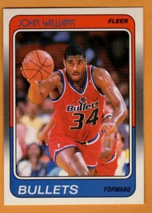 JOHN WILLIAMS(WASHINGTON BULLETS)1988 FLEER BASKETBALL CARD - Picture 1 of 1