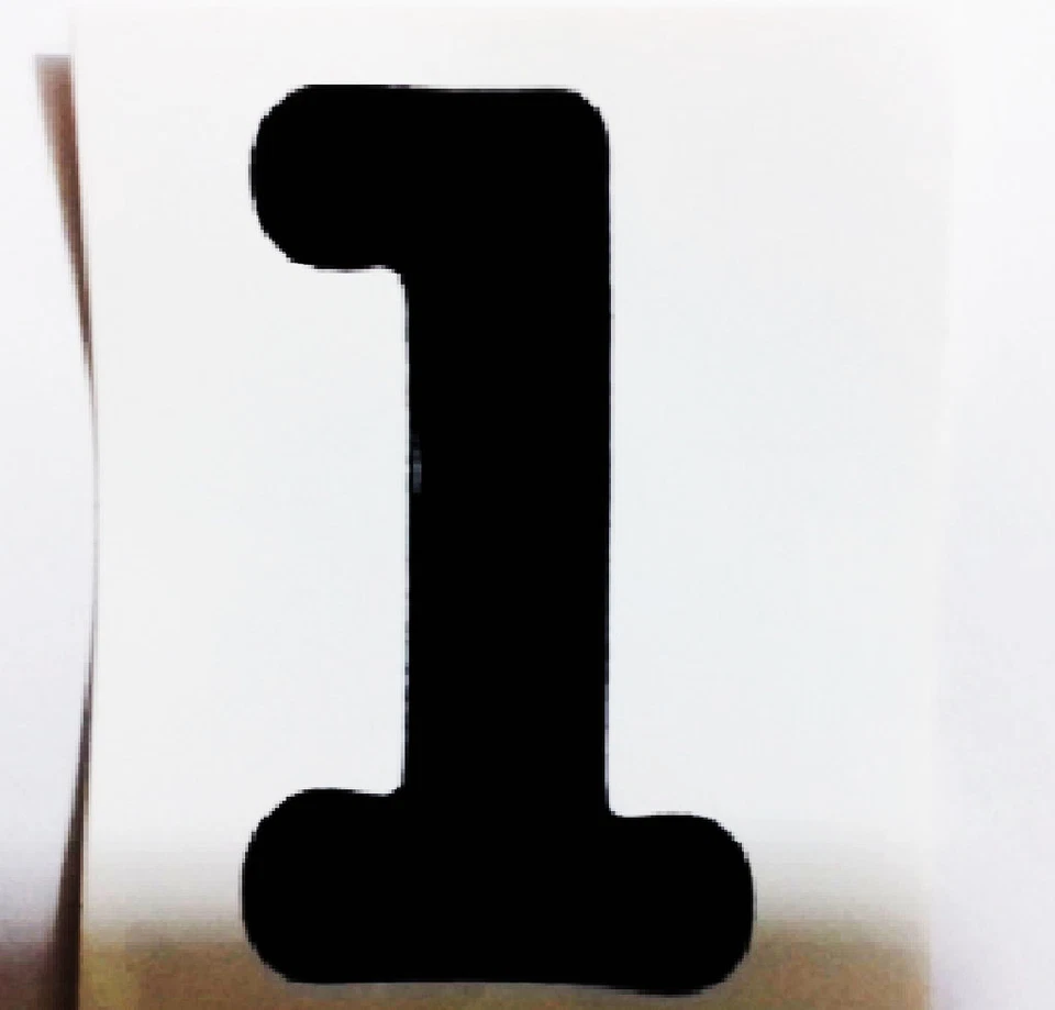 ADESIVO STICKER MOTO AUTO DECALCOMANIA 6cm x 7,5cm NUMERO NERO UNO 1 NUMBER - Immagine 1 di 1