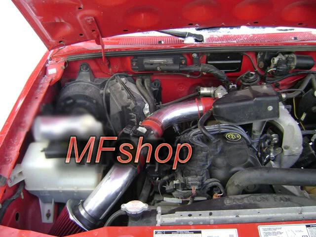 Red 2PC For 1998-2001 Ford Ranger Mazda B2500 2.5L L4 Air Intake System Kit - Imagem 1 de 1