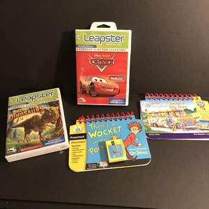 LeapFrog LeapPad Misc. Lot Of Misc Interactive Books and  3 Cartridges - Picture 1 of 7