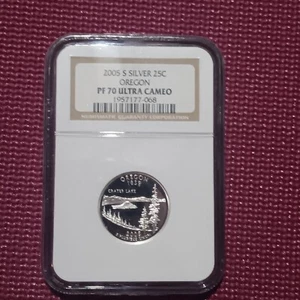 2005-S OREGON SILVER STATE QUARTER 25C NGC PF 69 ULTRA CAMEO - Picture 1 of 2